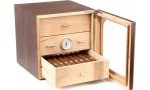 adorini humidor Chianti M Deluxe od orahovine s ladicama s drvenom prednjom stranom