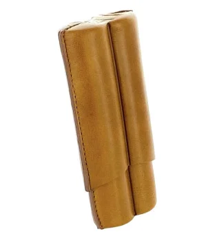 Lubinski kožnata futrola za 2 cigare Robusto boja konjaka