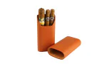 adorini tabakera prava koža 2-3 cigare Crocus Orange slika 3