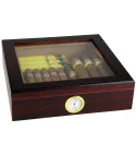 BigSmoke humidor smeđi sa staklenim poklopcem