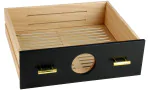 Ladica za adorini Humidor Chianti srednje crna s rupom za higrometar slika 6