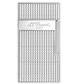 S. T. Dupont Biggy upaljač s dijamantnim uzorkom kromirani 025010