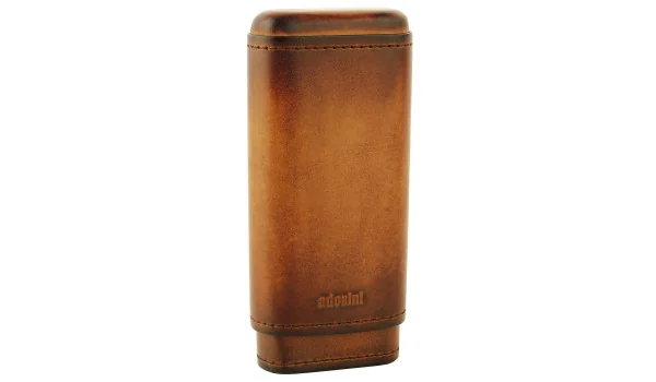 adorini Genuine Vintage kožnata futrola za 2 – 3 cigare smeđa