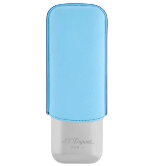 S. T. Dupont futrola za 2 cigare tirkizna kromirana 183264
