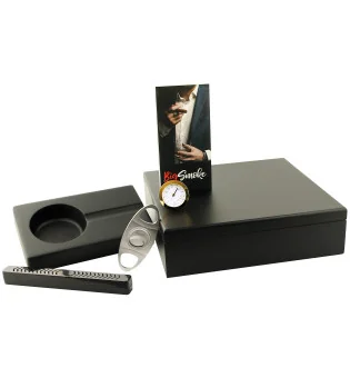 BigSmoke set humidora crni