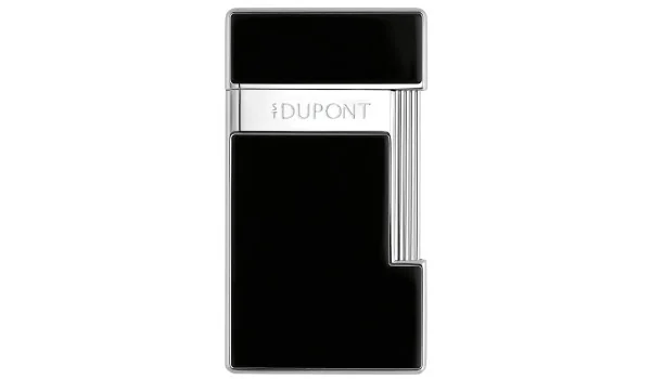 S. T. Dupont Slimmy upaljač crni lakirani kromirani 028221