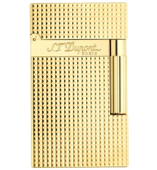 S. T. Dupont Ligne 2 16284 upaljač s uzorkom dijamantnih glava žutozlatni