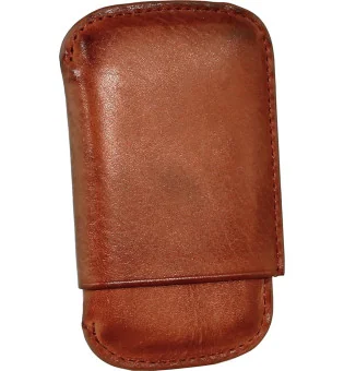 Angelo kožnata futrola boje konjaka za 4 cigarilla/cigare