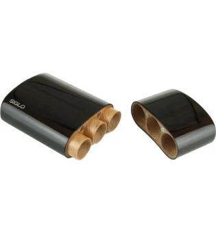 Drvena futrola od ebanovine Makassar Siglo Robusto za 3 cigare