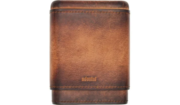 adorini Genuine Vintage kožnata futrola za 3 – 5 cigara smeđa