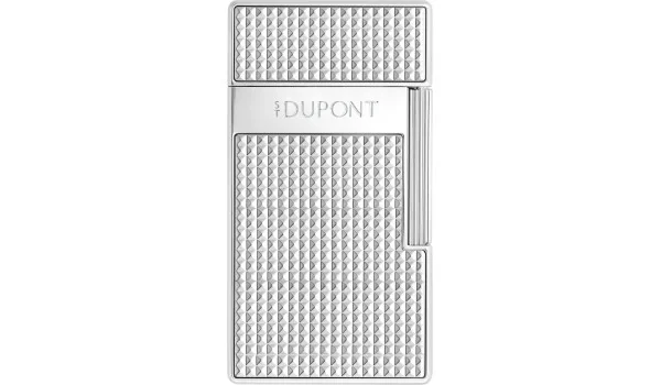 S. T. Dupont Biggy upaljač s uzorkom dijamantnih glava kromirani 025210