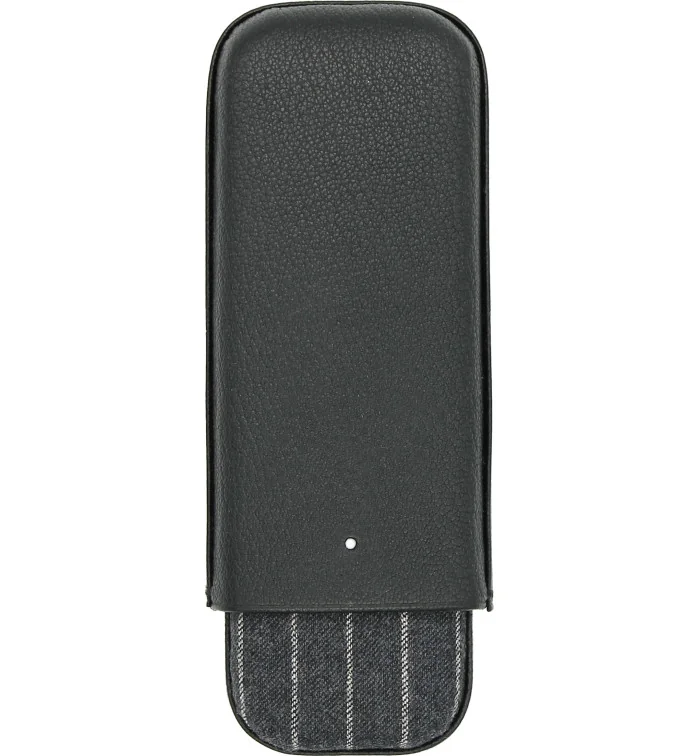 Dunhill futrola za cigare Highland crno-siva s prugama krede