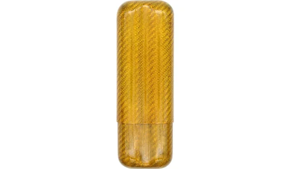 Zlatna futrola od ugljičnih vlakana za 2 cigare promjera 57 slika 2