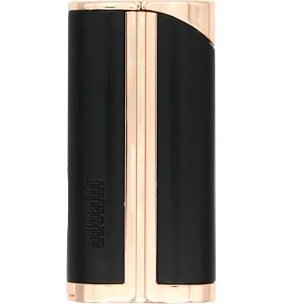 adorini jednostruki mlazni upaljač Curve crni / ružičasto zlatni s bušačem za cigare