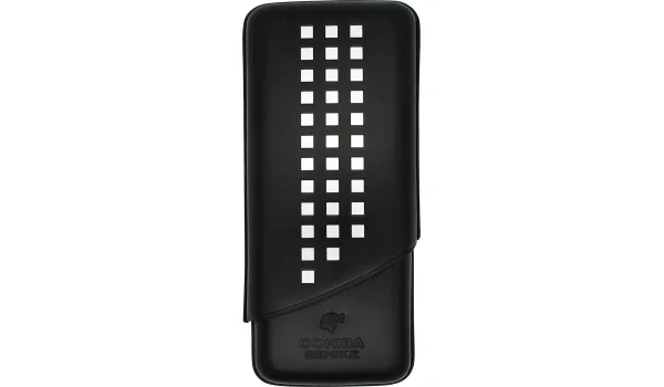 Cohiba Behike trostruka kožnata futrola za cigare crna slika 2