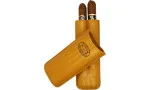 Partagas kožnata futrola za 2 cigare boje senfa