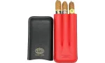 Partagas Series kožnata futrola crno-crvena sa zlatnim logotipom