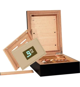 BigSmoke humidor mini crni s pakiranjem Bovede 72 %
