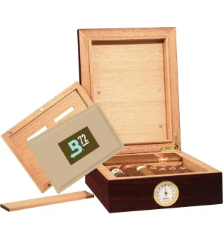 BigSmoke humidor mini smeđi s pakiranjem Bovede 72 %