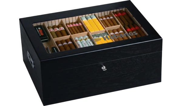 Habanos gastronomski humidor svileni crni slika 6