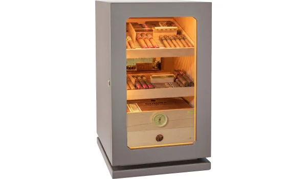 adorini Humidor Lumina Grande Deluxe svijetlo sivi