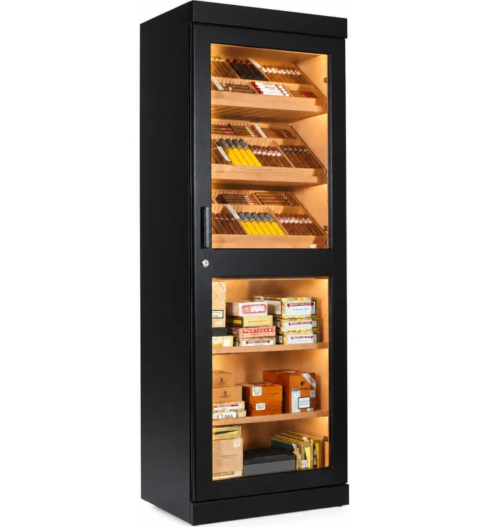 Crni elektronski ormar za cigare i humidor adorini Roma