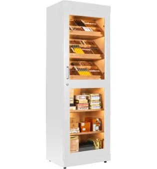 Bijeli ormarić humidor adorini Roma s elektronskim ovlaživačem